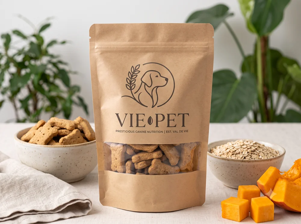 VIE.PET biscuit pouches and dog treats
